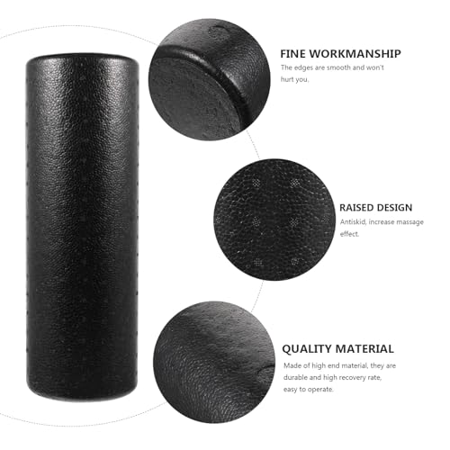 Premium High-Density Foam Yoga Roller for Muscle and Deep Tissue Massage Foam Roller for Neck Back Legs Arms and Feet Multi-Functional Exercise and Physical Therapy Tool (15x45cm)