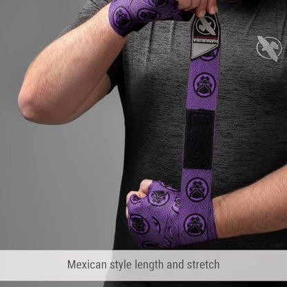 Hayabusa Marvel Hero Elite Mexican Style Boxing Hand Wraps for Men & Women - color: Black Panther
