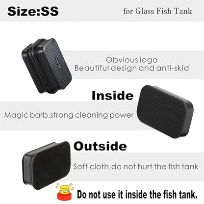 Aquarium Super Strong Small Magnetic Cleaner for Glass Fish Tank Magnet Brush Floating - size: SS