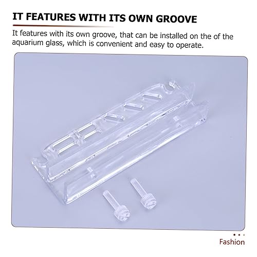 FOMIYES Acrylic Aquarium Tool Holder Rack for Water Plants Maintenance Storage Organizer for Fish Tank Cleaning Tools Design