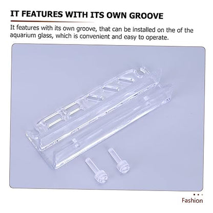 FOMIYES Acrylic Aquarium Tool Holder Rack for Water Plants Maintenance Storage Organizer for Fish Tank Cleaning Tools Design