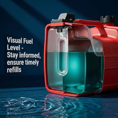 Marine Tank, 3Gallon Outboard Marine Boat Transfer Tank with Fuel Line , Easy to Carry for Outboard Engine Boats,Fishing Boat, Deck Boat,Yacht (12L) - size: 12L