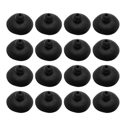 16PCS 28mm Dia Black Aquarium Suction Cup Clips, Soft Rubber Fish Tank Attachments for Pump Lines, Overhead Tube Organization and Aeration Setup