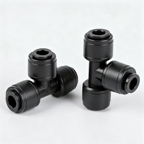 35 Pack Quick Connect 1/4 Inch Drip Irrigation Tee Fittings, 1/4'' Dripline Push-to-Fit T Connectors for 1/4-Inch Drip Tube Leak-Free Fittings for Garden Sprinkler Systems - size: 1/4" Quick Connect Tee-35P