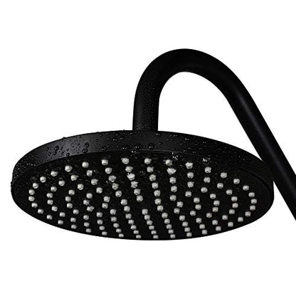 PULSE ShowerSpas Kauai III Matte Black Rain Shower Head with Handheld Spray - 2.5 GPM, 8" Showerhead, 5-Function HandShower, Adjustable Slide Bar - Shower Heads with Handheld Spray Combo - size: 2.5 Gallon Per Minute, style: Matte Black