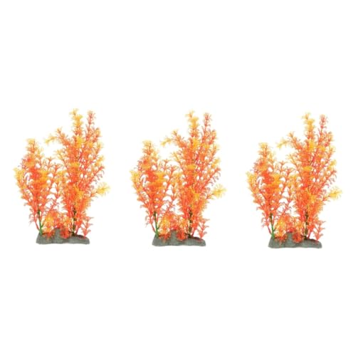 BESPORTBLE 3pcs Decorative Aquarium Grass Creative Artificial Plant for Fish Tanks Lifelike Underwater Landscape Decor Lightweight Easy to Arrange for Enhancing Aquatic Environments