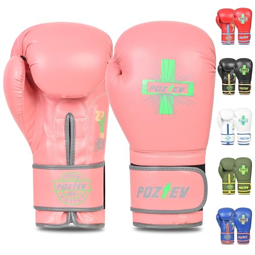 Boxing Gloves for Men & Women Professional Workout Gloves for Sparring, Heavy Bag Training - Muay Thai Focus Mitts Punching Bag Ideal for MMA & Kickboxing Gloves - color: Pink, size: 8oz