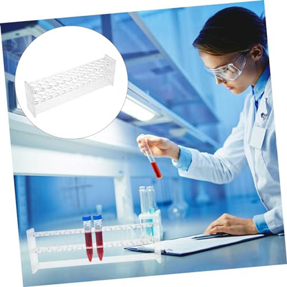 PRETYZOOM 2Pcs Testing Tube Rack Reusable Test Tube Holders for Lab Use Sampling Tube Organizer for Research Clinical and Educational Settings