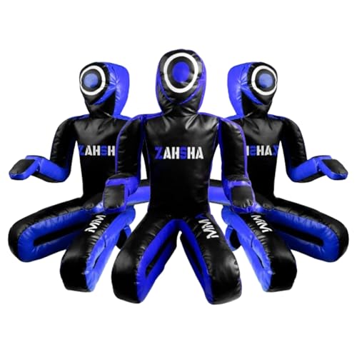 BJJ Wrestling Grappling Self Defense Training Vinyl Dummy, Unfilled - color: Blue, size: 60 inch|150cm|5 Feet