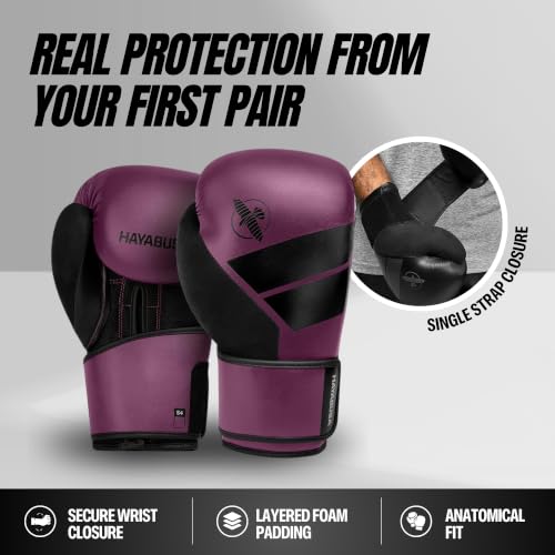 Hayabusa S4 Boxing Gloves - Sparring & Muay Thai - color: Wine, size: 12 oz, Small