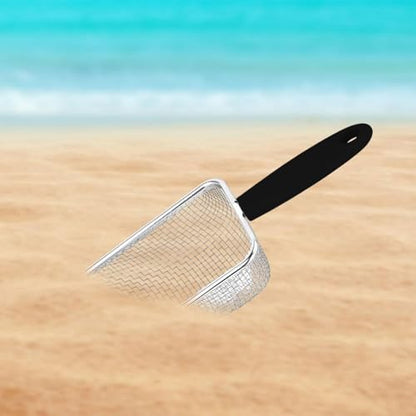 Beach Sand Scoop Shell Collecting Tool Multipurpose Picking up Shell Fast Sifting Portable Reptile Sand Scoop Litter Cleaner, Black