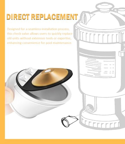ECX4077B1 Check Valve Replacement for HaywardPerflex and D.E. Filters, Also fits ASL Filter, ReGenX Grid Element D.E. Filter, and Star-Clear Cartridge Filter