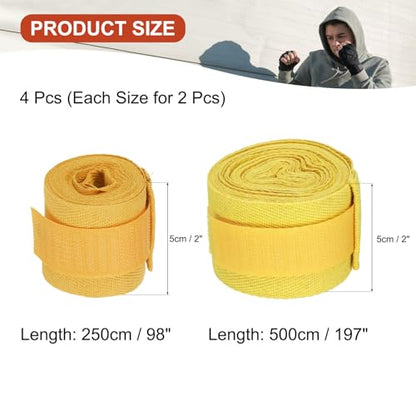 PATIKIL Boxing Hand Wraps Length Elastic Boxing Wraps - color: Yellow, size: 98 Inch/197 Inch