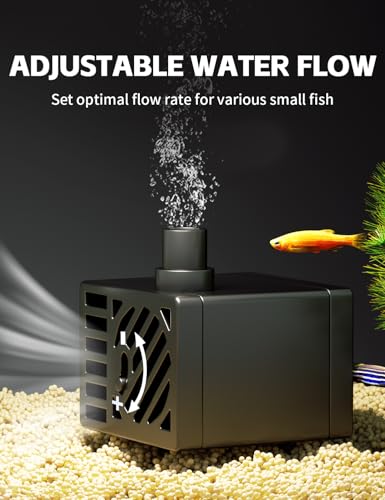 2 Gallon Fish Tank Aquarium Kit with Hidden Filtration, LED Light, Lid, Small Rimless Glass Betta Tank