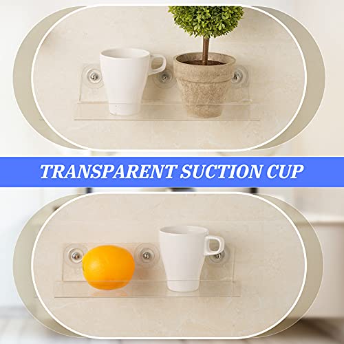 10 Pcs Suction Cups for Glass Window Screw Suction Pads 1.73"/44mm PVC Clear Sucker Pads with Cap Nut M6 Thread for Home Organization Bathroom Window Wall