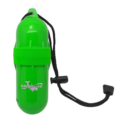 Cylinder Dry Box with Lanyard - Waterproof Container, Watertight Key Pouch Holder - For Snorkeling, Boat, Kayak, Diving, and Water Activities