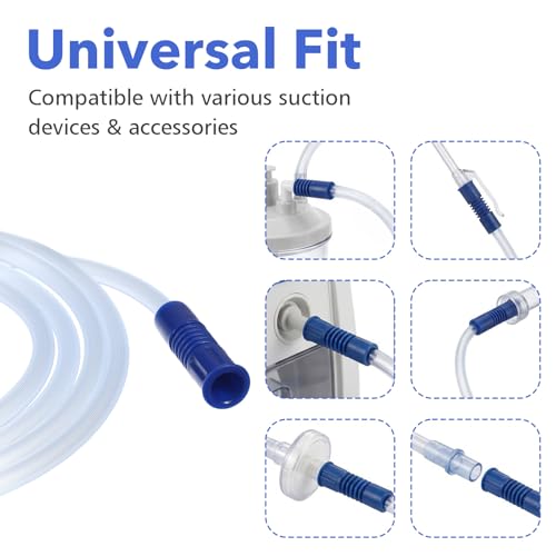 4 PCS 71" Extended Suction Connection Tube, Flexible & Durable Suction Tubing for Various Devices, High-Pressure Resistant Extended Connection Tube