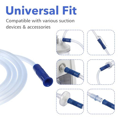 4 PCS 71" Extended Suction Connection Tube, Flexible & Durable Suction Tubing for Various Devices, High-Pressure Resistant Extended Connection Tube