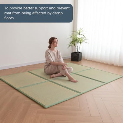MAXYOYO Japanese Tatami Mat, Rush Grass Portable Folding Mat 79"x60"x0.47" - size: 79"L x 60"W x 0.5"Th