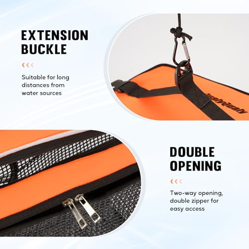 Floating Fish Basket for Live Caught, 10/15 Gallons Foldable Fishing Holder Minnow Bucket Portable Collapsible Fishing Net Storage Cage for Live Fish Bait Live Well