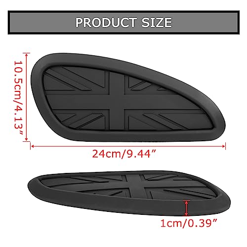 Fuel Tank Protector for Bonneville T100 T120 - PSLER Gas Tank Sticker Knee Pads for Scrambler Speed Twin Thruxton Bonneville T100 T120 Bobber, Black (Left & Right)