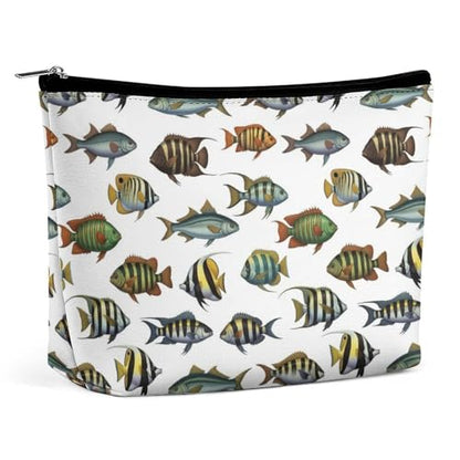 Supdreamc Lazy Toiletry Bag Clutch Bag, Sea Fish Pattern Cosmetic Train Case Organizer Large Capacity Carry On Bag, Luggage Pouch, Makeup Pouch for Women GirlGirls Ladies - color: Pattern 432