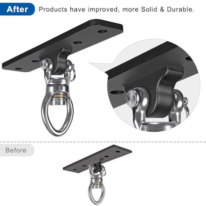 Kipika Heavy Bag Hanger Wall Mount Punching, Heavy Duty Boxing Bag Bracket for Home Gym Indoor Training, Adjustable & Rotatable Punching Bag Bracket for Boxing, Muay Thai - color: ‎B-Black (2 pack)