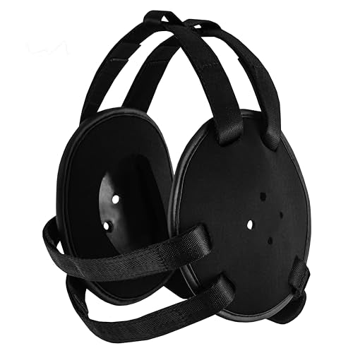 ROAR-INT BJJ Ear Guard New Easy to Adjust Design Wrestling Protective Headgear Wrestling Ear Guard MMA Jiu Jitsu - color: Black