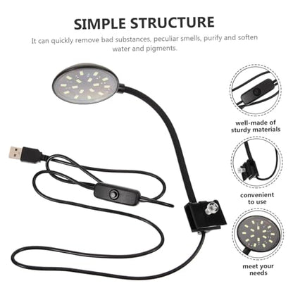 Mikikit Led Aquarium Light Clip Fish Tank Lamp for Aquariums USB Powered for Enhancing Aquatic Plants and Fish Visibility