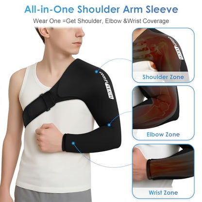 ComfiTECH Youth Shoulder Arm Ice Pack Wrap for Pitchers, Ice Arm Sleeve, S - size: Small