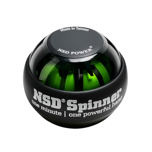 NSD Manual Thumb Wind Start Spinner Gyro Ball – Up to 15,000-18,000 RPM Premium & Durable Hand Strengthener and Wrist Exerciser for Grip Strength Training, Forearm Workout, and Pain Relief - size: Thumb-Wind Start Standard