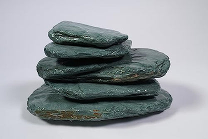 River Slate Stone Natural Rocks(18lbs, 3~9 inches,13pcs) for Aquariums, paludariums, Terrariums, Reptile, and Amphibian Enclosures Decorative of Stream's Caves and Caverns - size: 15 River Slate Stone(3-9 inches,18lbs)