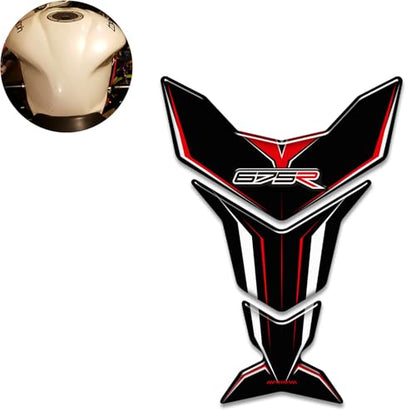Motorcycle 3D Tank Pad Compatible with Triumph Street Triple Daytona 675 765R RS Stickers Gas Kit Knee Fish Bone Tank Pad Decals Fit for 675 765 R RS Stickers Decals Tank Protection Waterproof (A-24) - color: A-24