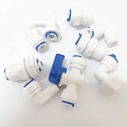 5/16" O.D. Tube Fitting Blue Locking Clip Clamps for RO Reverse Osmosis Water Filtration Systems or Other Quick Connect Fitting Replacement Parts Accessory,pack of 100. - size: 5/16" clip 100pcs
