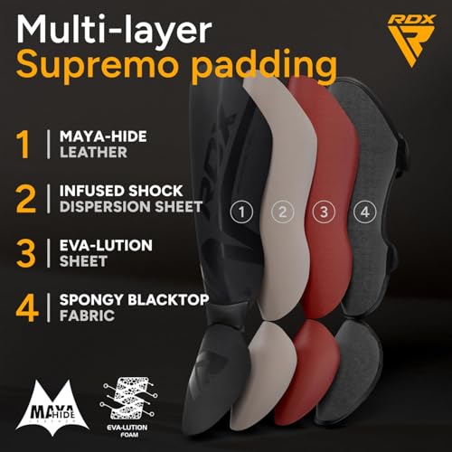 RDX Muay Thai, MMA Shin Guards for Men & Women - size: Medium