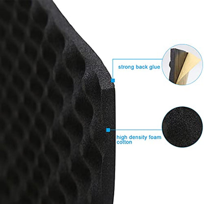 uxcell Wave Studio Sound Acoustic Absorbing Heatproof Foam Deadener 19.7"x197" 27sqft - size: 27sq.ft
