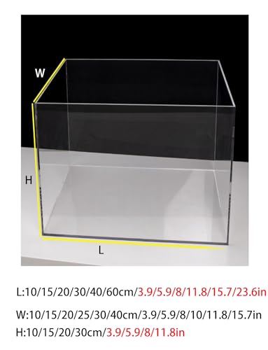 Multi-Purpose Transparent Acrylic Shallow Sink & Storage Box - Water Tank for Photography, Fish Tank, Coffee Tray, Cosmetics Organizer - Tabletop Display for Studio, Home, Office Use(30x20x10cm/11.8x8