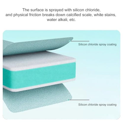 6 Pieces Aquarium Supplies Glass Cleaner Brush 9x4x1.2cm Scrubber Pad Aquarium Glass Cleaning Tool for Fish Turtle Tank
