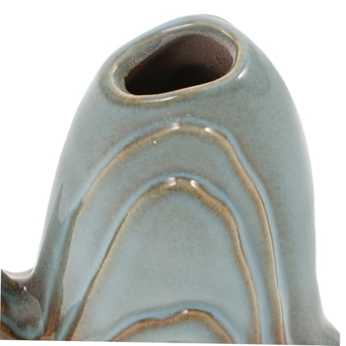 Ceramic Miniature Mountain Ornament Fish Tank Decor Zen Garden Accessories Versatile Bonsai Landscape Brush Holder for Room Office Study