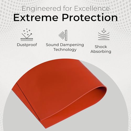 Exactly Rubber - Commercial Grade Silicone Sheet, 60A Durometer Silicone Mat, -80 to 450°F Temperature Resistant Rubber Mat, Rubber Sheet with 350% Elongation, Made in The USA, 1/16 x 9" x 12", Red