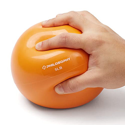Philosophy Gym Toning Ball - Soft Weighted Mini Medicine Ball - style: 5 LB