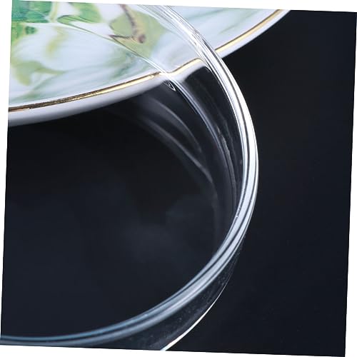 Toddmomy 1pc Transparent Glass Shrimp Feeding Dish Aquarium Feeder Bowl for Fish and Reptiles Floating Design for Shrimp and Fish Food