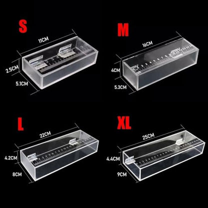 Fish Viewing Box Acrylic Outdoor Indoor Micro Landscape Fish Tanks Fishing Photo Tank Fish Breeding Tanks Photo Box with Scale(L) - size: L