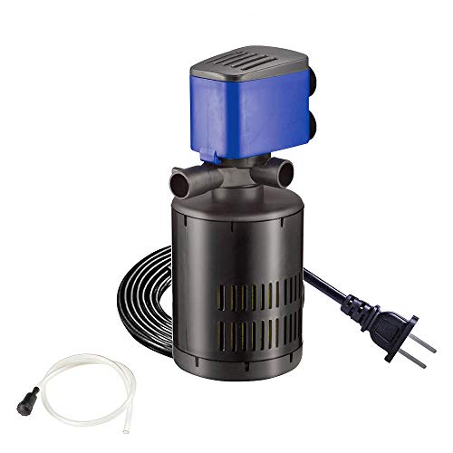 210 GPH Internal Filter Submersible Pump - 3 in 1 Aquarium Fish Tank Pump with Oxygenation, Filtration & Water Cycling, 3.3 ft max lift, 15W - 4 Pack - color: Blue; 4 Pack, size: 210 GPH Internal Filter