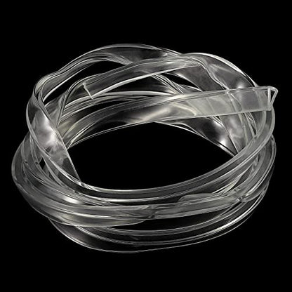 uxcell U Channel Edge Trim, 4.9ft Length Soft Rubber Guard Seal Strip Edge Protector Fit for 2-3mm Edge, (33/64" W x 9/32" H) Clear - size: 33/64"x 9/32"x 4.9ft