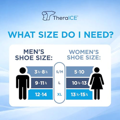 TheraICE Ankle Ice Pack Wrap, Achilles Tendonitis Brace, Plantar Fasciitis - size: Large, style: Original