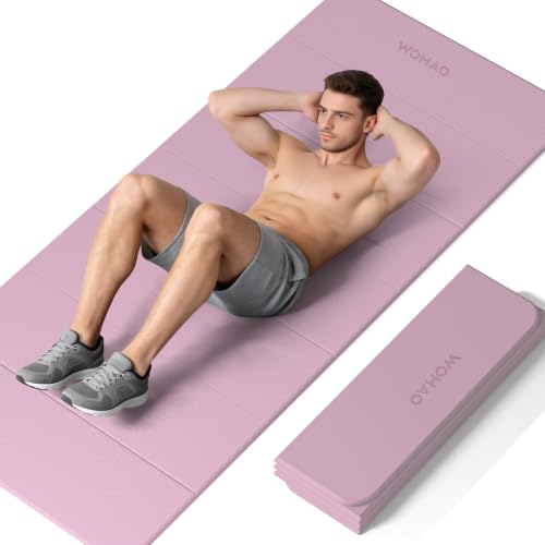 7-Fold Yoga Mat 74"x31" | 0.31 Inch Thick, Extra Wide Non-Slip POE Mat, For Travel, Storage, Yoga, Pilates, Meditation & Home Gym - color: Taro Purple