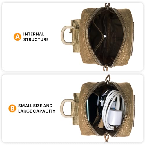 EXCELLENT ELITE SPANKER Tactical MOLLE Pouch EDC Utility Pouches Gadget Organizer Phone Holder Waist Bag Tool Pouch - color: Coyote Brwon