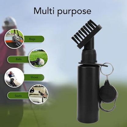 XUMIUZIY Upgraded Golf Club Cleaner Brush, Golf Club Clean Kits with Groove Sharpener Tool & 150ml Leakage Proof Squeeze Water Bottle, for Course Essentials Golf Accessories, for Men Wome