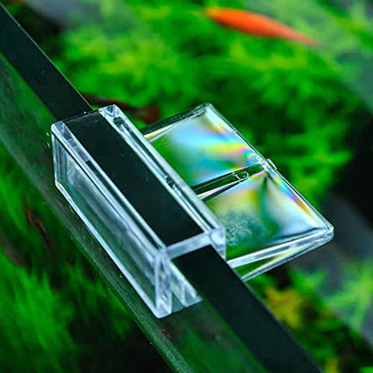 esowemsn 10pcs 12mm Clear Acrylic Aquarium Glass Cover Clip Aquarium Lid Clips Clamp Fish Tank Cover Holder Acrylic Support Holder Best for Aquarium Fish Tank